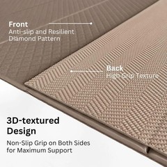 Foldable Yoga Exercise Mat, 6mm/8mm/10mm/12mm Thickness, 72 x 24 Inch – Light…