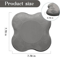 2 Pack Yoga Knee Pads Extra Thick Foam Support Elbow Wrist Rest Grey