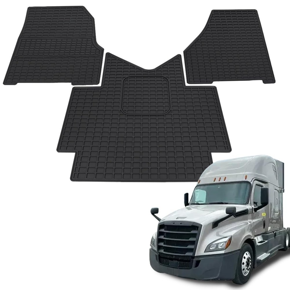 Floor Mats fit for Freightliner Cascadia 2018-2026 | Heavy Duty Truck Floor Rubb