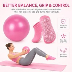 Pilates Kit for Women, 13 Piece Home Workout Starter Set with 14 Inch Ring,