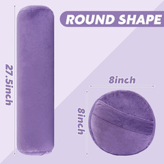 round Yoga Pillow, Cylindrical Yoga Bolster Pillow with Washable Cover, Meditati