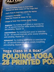 Yoga Mat Altus Folding Mat 28 Printed Poses Exercise Mat