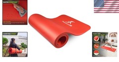 High Density Yoga Mat 1/2 Inch Thick with Carrying Strap for Easy Transport