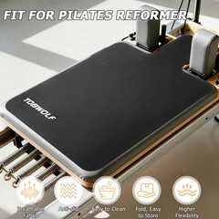 Non-Slip Pilates Reformer Mat Towel, 39in x 24in Suede Pilates Reformer Mat C…