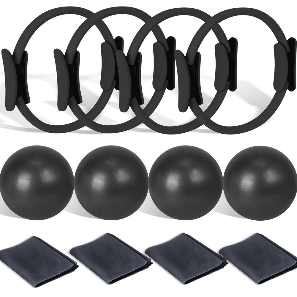 Pilates Ring and Ball Set Bulk, Pilates Equipment with 12 Inch Pilates Circle…