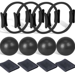 Pilates Ring and Ball Set Bulk, Pilates Equipment with 12 Inch Pilates Circle…