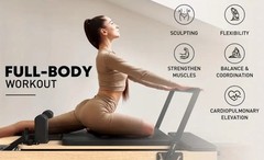 Foldable Pilates Reformer Oak Wooden- We Ship To Puerto Rico