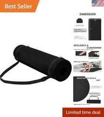 Yoga Mat, 1/2-Inch Extra Thick High Density Exercise Mat, Anti-Tear Exercise …