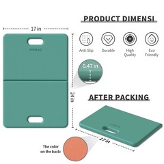Yoga Knee Pad – Foldable Non-Slip POE Cushion, Folding Support Pad with Handl…