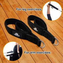 Durable Pilates D-Ring Straps with Padded Handles – Perfect for Yoga & Training