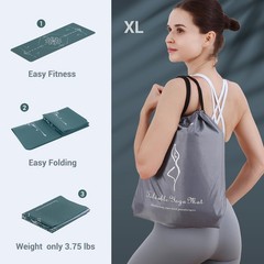 Yoga Mat Foldable – Textured Non Slip Exercise Mat -Travel Lightweight Hot Yo…