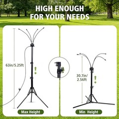 Outdoor Misting System with Stand for Outside Patio, 26.2FT Hose, Adjustable