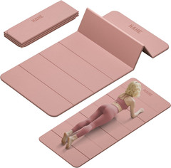 Foldable Yoga Mat,74″Lx32″Wx1/3″Thick,Folding Exercise Mat,Non-Slip Wide Pilates