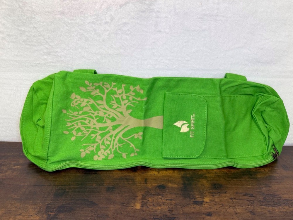 Brand new Fit Spirit canvas yoga mat bag with pockets