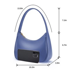 Women’s Shoulder Bags, Small Hobo Tote Elegant Clutch Purse with Zipper Closure