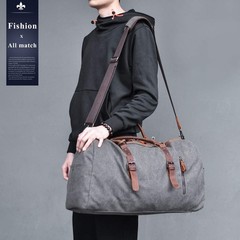 Travel Duffel Bag Large Canvas Duffle Bag for Men Women Leather Weekender Ove…
