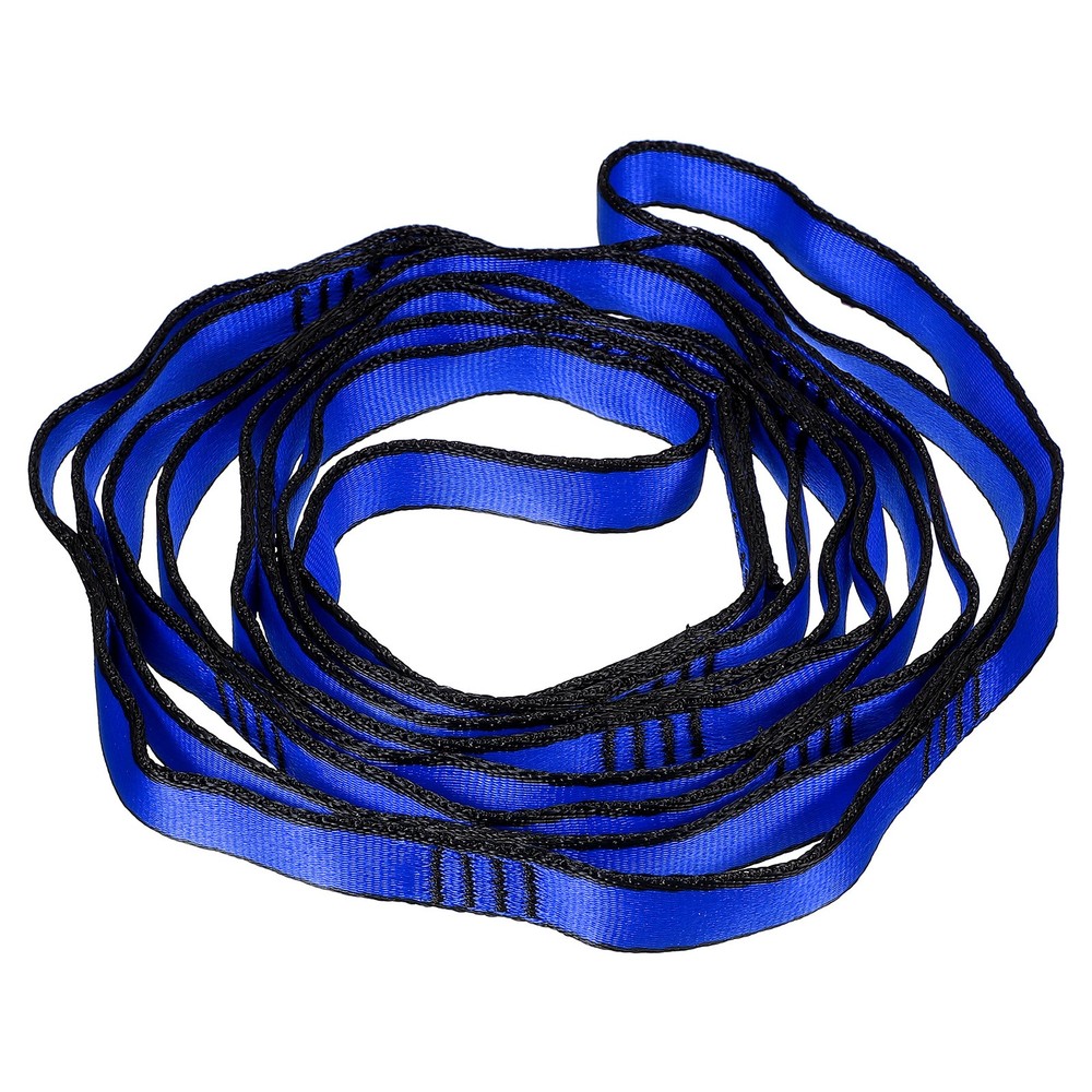 25KN Daisy Chain Yoga Extend Belt 1.8M, Climbing Straps for Exercise, Blue