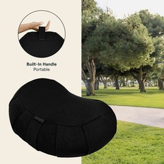 Retrospec Sedona Zafu Meditation Cushion Filled 1 Count (Pack of 1), Black