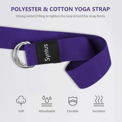 Yoga Block and Yoga Strap Set, 2 Soft Non-Slip Yoga Blocks 9×6×4 inches, 8FT …