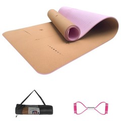 Numat Cork Yoga Mat 6mm (1/4 inch) Thick 72×24 72x24x0.25 inches, Pink