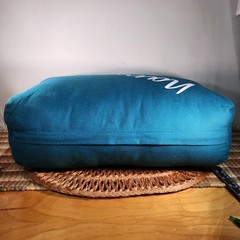 Opawise Teal Yoga Bolster Pillow Namaste Rectangular Meditation Cushion Support