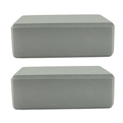 2Pcs Rectangular Grey Yoga Cushion High Density Eva for Stability and Comfort
