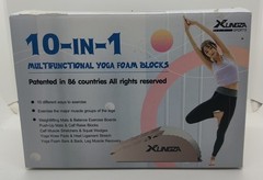 Xlingza 10-1 Multifunctional Yoga Foam Wedge Blocks (2 Blocks) Black 9″x6″x3″