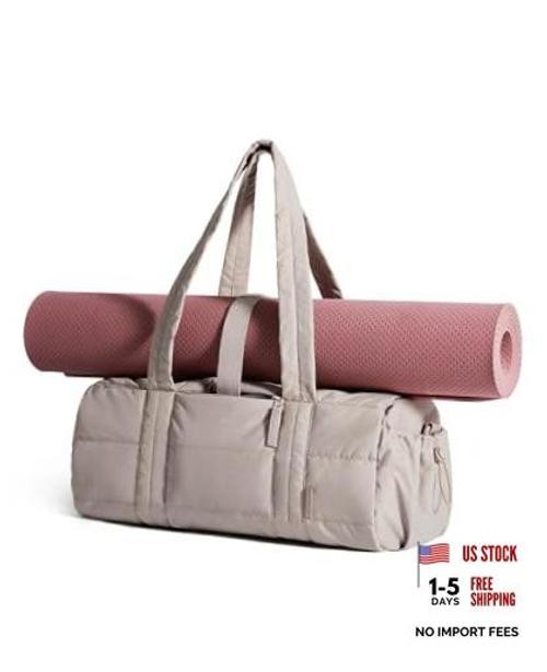 Reiki Gym Bag for Women Puffy Yoga Mat Travel Medium 15L 15L-Sand Brown