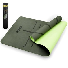 Robust NonSlip Yoga Mat with Strap, TPE EcoFriendly Workout Mat for Yoga with…