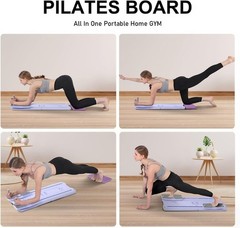 8-in-1 Foldable Pilates Reformer Board Set – Full Body Workout Machine with Resi