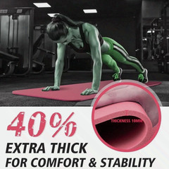 Extra Thick 4mm Exercise Yoga Pilates Mat Gym Fitness