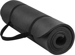 Exercise Yoga Mat with Carrying Strap & Yoga Blocks Density Anti-Tear Black New