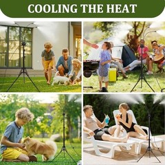 Outdoor Misting System with Stand for Outside Patio, 26.2FT Hose, Adjustable