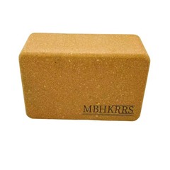 Cork Yoga Block Lightweight Pilates Tool for Home Gym & Travel Workouts