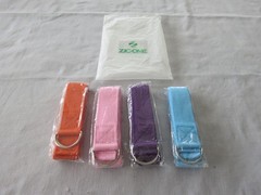 Set of Four (4) Zicome Yoga Straps, 4 Colors, New