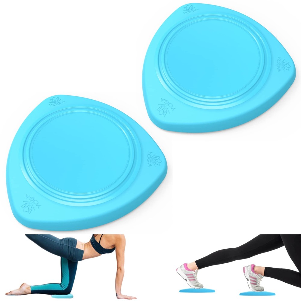 2 IN 1 Yoga Knee Pad Core Gliding Disc Slider Extra Thick Workout Mat 2 PCS