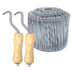 1002 Pcs Tie Wire and Wire Twister Set 1000 Pcs 6 Inch 16 Gauge Double Silver