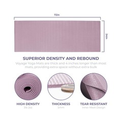 Voyage 5mm Studio Yoga Mats, 6 Pack, 72x24in Calm Studio Multi