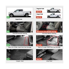 LASFIT Floor Mats for Ford F-150 2015-2026 | F150 Lightning 2022-2025 SuperCr…