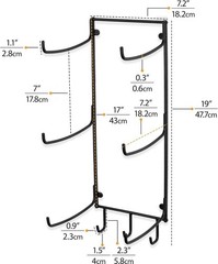 Yoga Mat Wall Mount Rack – 3 Hooks for Straps & Bands – Modern Home Gym Style