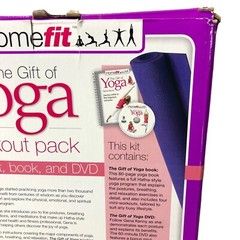 Home Fit THE GIFT OF YOGA Workout Pack Mat DVD BOOK Stretch Band – NEW! Open Box