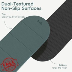WEILA Foldable Yoga Mat TPE 10mm Dark Green/Black