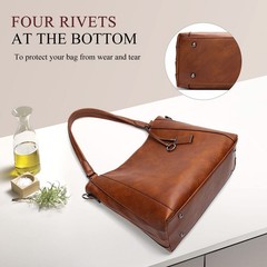 Long Keeper Vegan Leather Tote Handbags Women Large Capacity Hobo Shoulder Ba…
