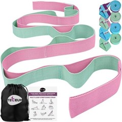 TECEUM [New 2023] Stretching Strap for Yoga & Physical Therapy-10 loops-B6