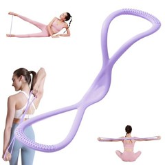 Figure 8 Resistance Band for Women Men, Non‑Slip Handles Exercise Band, Purple