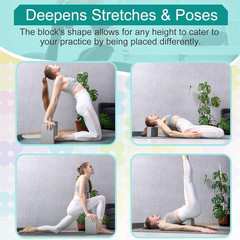 18 Pcs Yoga Blocks and Strap Set Include 12 EVA Foam Yoga Blocks Bulk