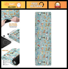Non-Slip Yoga Mat for Dogs – Natural Rubber Fitness Mat for Home Workout, Pilate