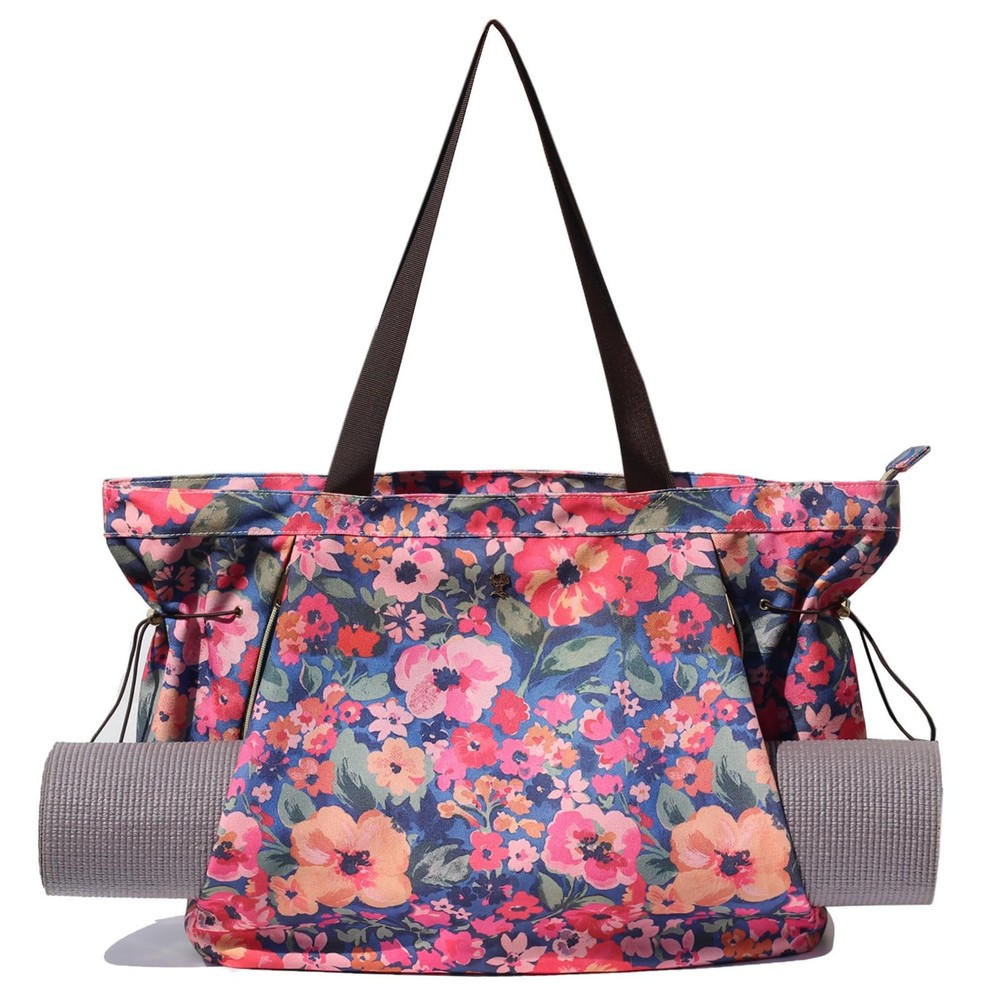 Yoga Tote Bag for Women Shoulder Bags Drawstring for Office Workout Travel Ca…
