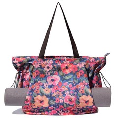 Yoga Tote Bag for Women Shoulder Bags Drawstring for Office Workout Travel Ca…