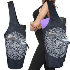 Yoga Mat Bag – Large Opening Long Tote Yoga Mat Carrier 37″x15.5″ Mandala